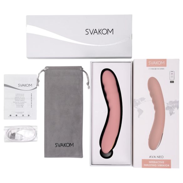 Svakom Ava Neo - thrusting vibrator - appstyrd - silikon rosa