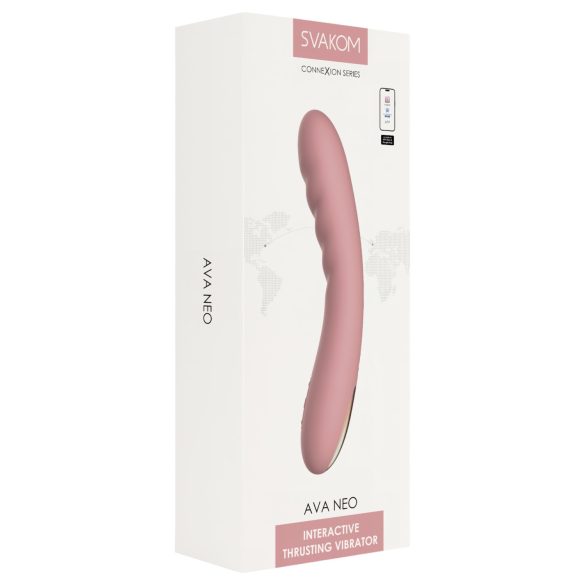 Svakom Ava Neo - thrusting vibrator - appstyrd - silikon rosa