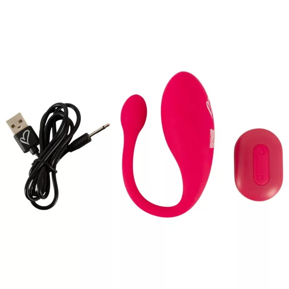 Beau Coeur Koral - vibrerande ägg med fjärrkontroll - rosa