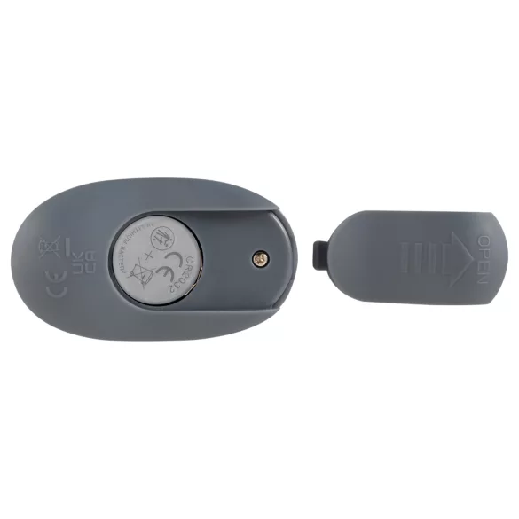 Beau Coeur Vylor - penis- och pungring med klitorisstimulator - grå