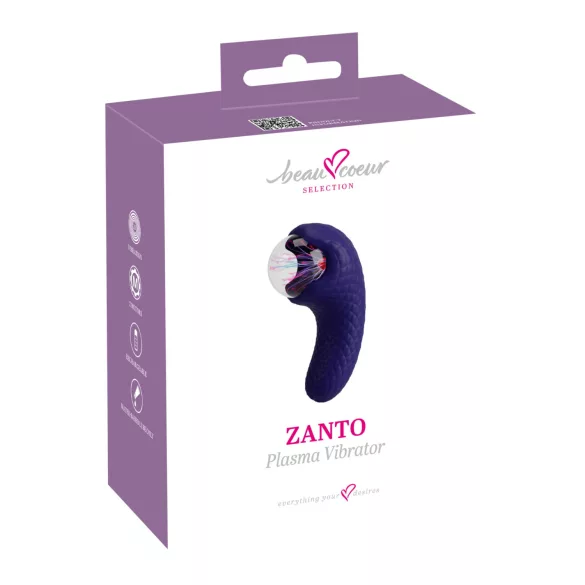 Beau Coeur Zanto - vibrator med plasteffekt - blå