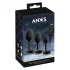 ANOS - vibratorisk analpluggset - svart
