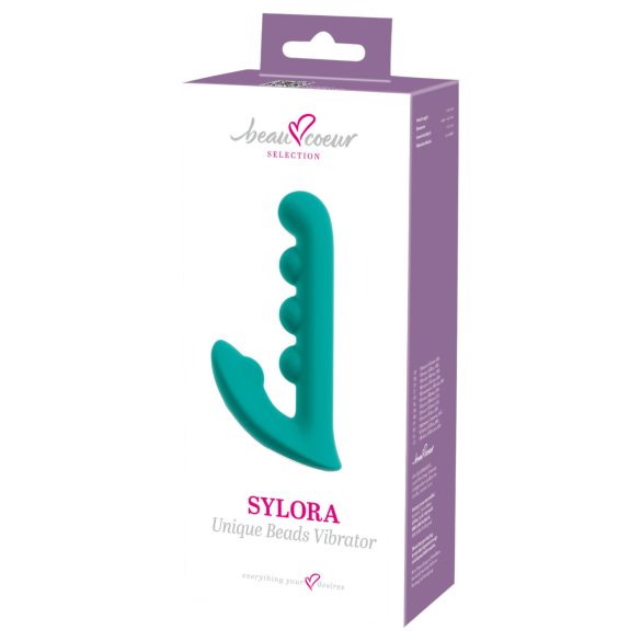 Beau Coeur Sylora - pärlstav 2-i-1 vibrator (grön)
