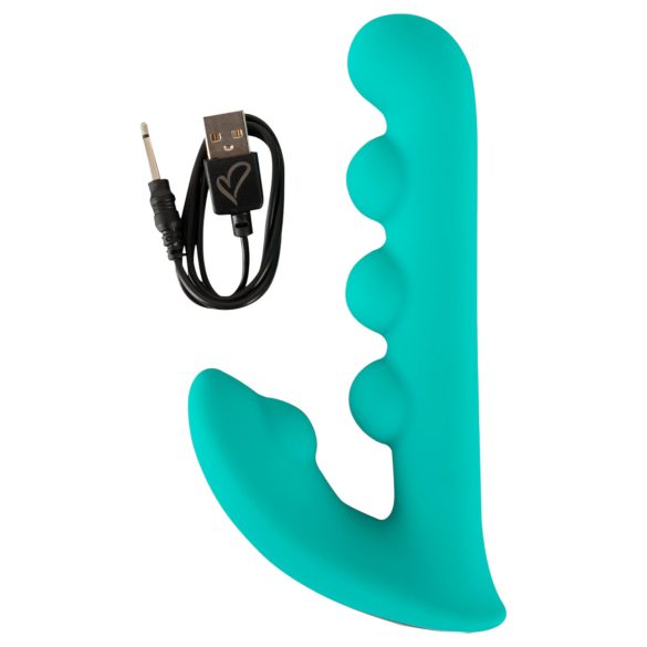 Beau Coeur Sylora - pärlstav 2-i-1 vibrator (grön)