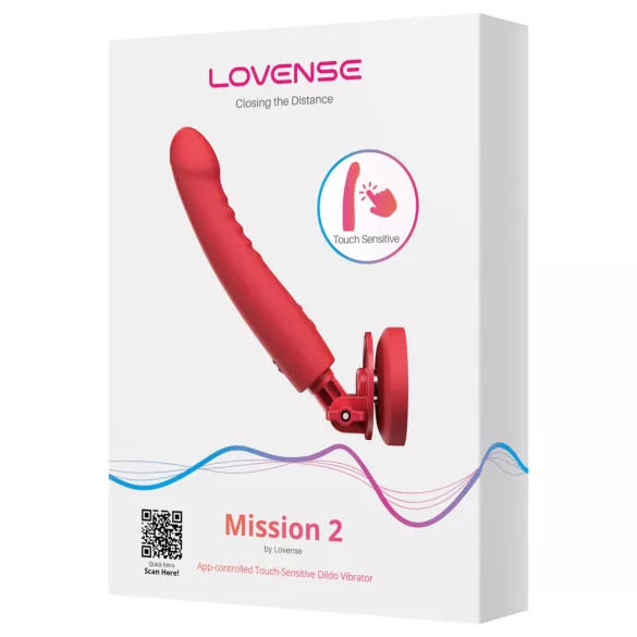 LOVENSE Mission 2 - smart vibrator med sugkopp (röd)
