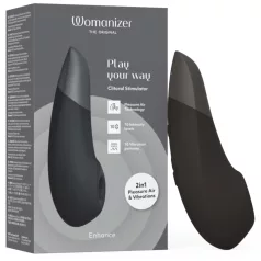   Womanizer Enhance 2-i-1 luftvågsklitstimulans + vibrator (svart)