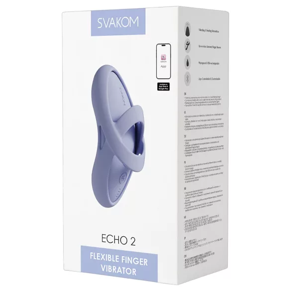 Svakom Echo 2 - App-styrd fingervibrator (blå)