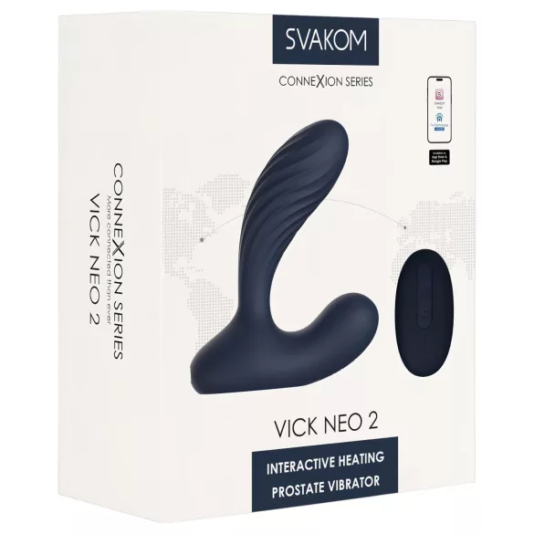 Svakom Vick Neo 2 - analvibrator med appstyrning - silikon blå