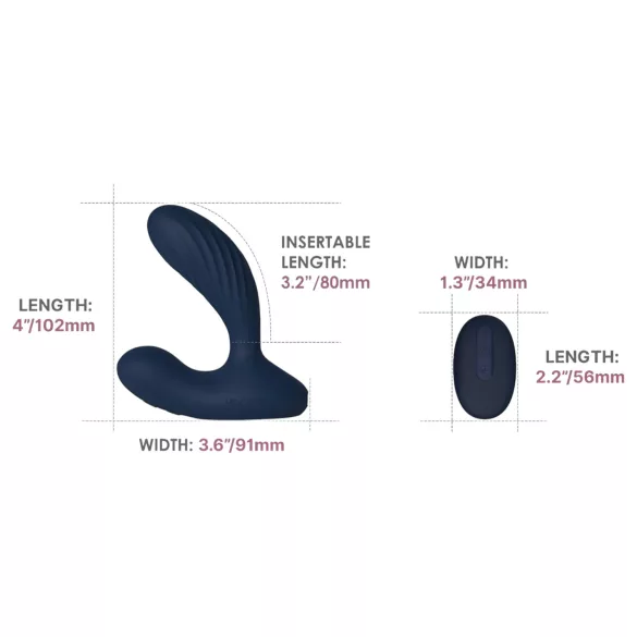 Svakom Vick Neo 2 - analvibrator med appstyrning - silikon blå