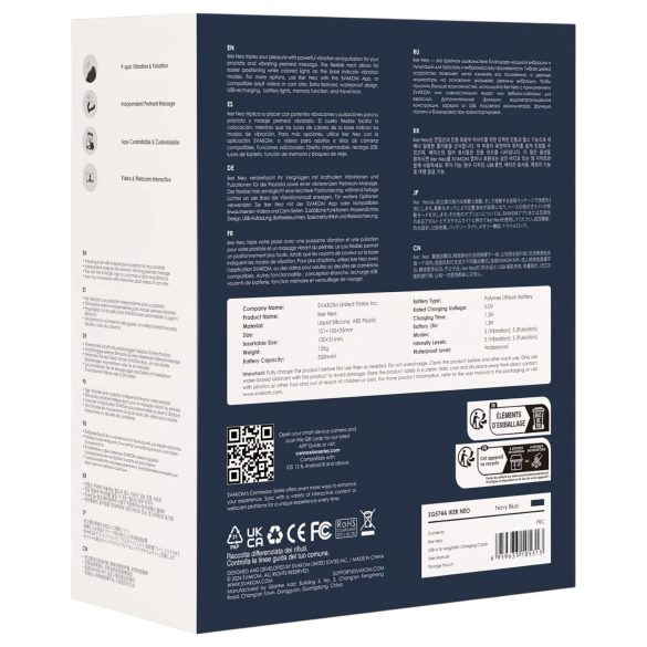 Svakom Iker Neo - interaktiv pulserande analvibrator - blå