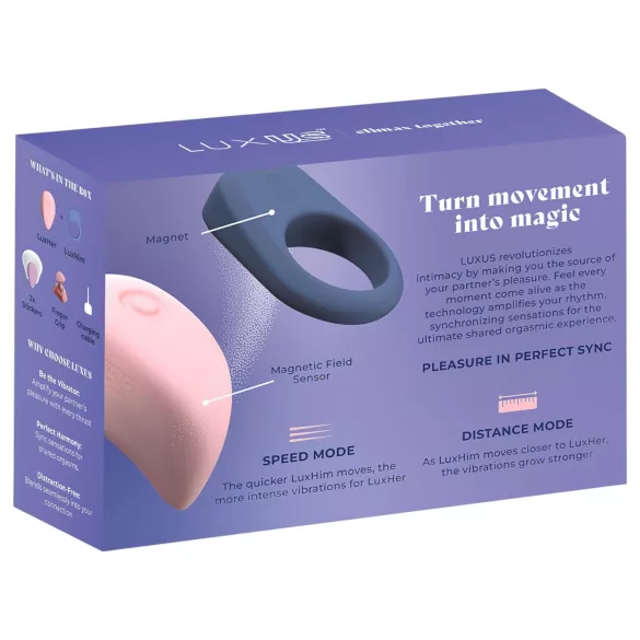 LUXUS Climax Together by Kiiroo - magnetiskt, appstyrt parvibratorset