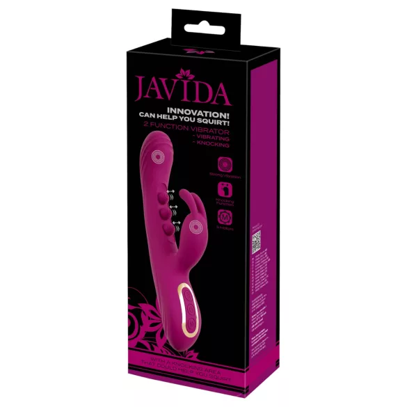Javida - vibrator med kulor och klitorisarm - lila