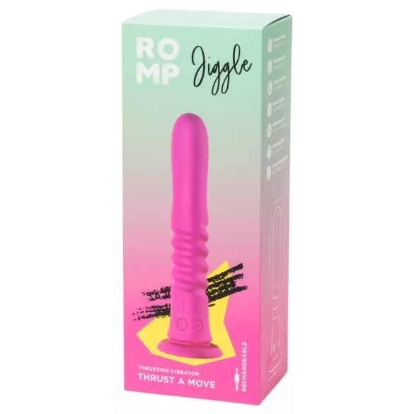 ROMP Jiggle - stötvibrator med sugkopp (rosa)