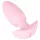 Cuties Mini - analplugg med vibration - silikon rosa