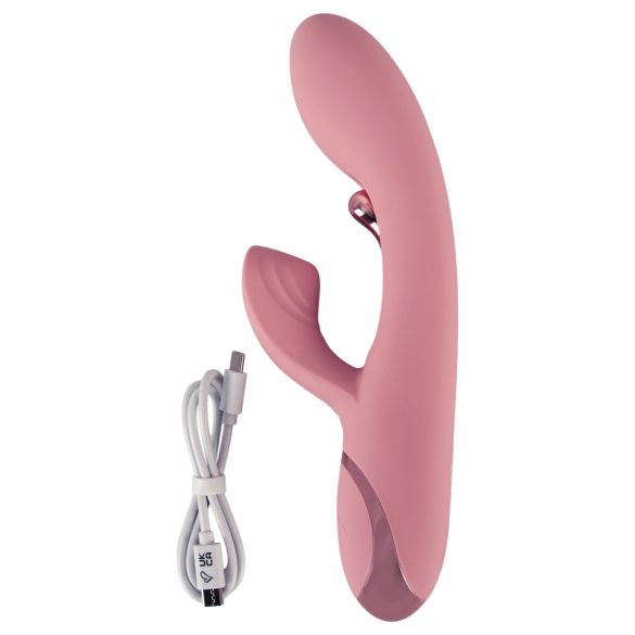 Beau Coeur Avenor - tungformad G‑punktsvibrator med klitorisstimulator (rosa)