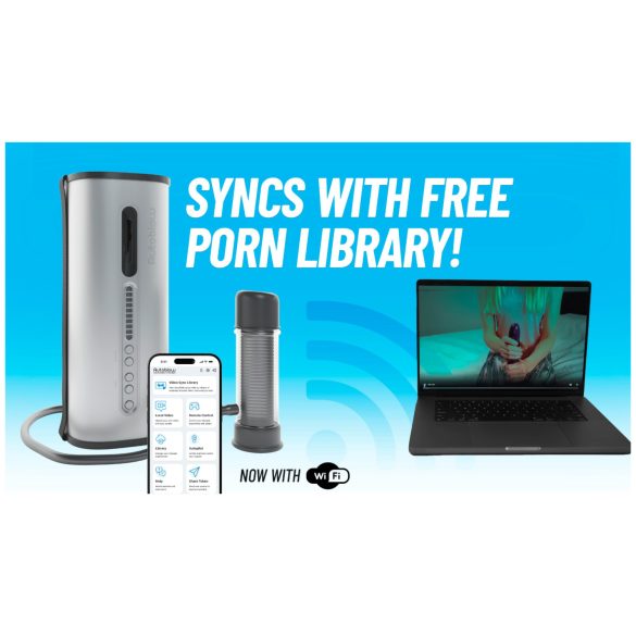 VacuGlide 2 - automatisk masturbator för män - lyx - silver - nätanslutning