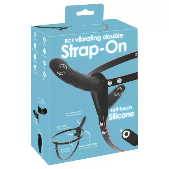 You2Toys - fjärrstyrd dubbel påsättningsbar vibrator (svart)