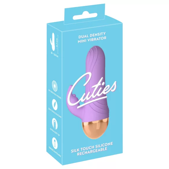 Cuties - uppladdningsbar, vattentät mini klitorisvibrator med arm (lila)