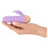 Cuties - uppladdningsbar, vattentät mini klitorisvibrator med arm (lila)