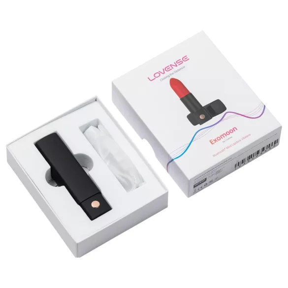 Lovense Exomoon - mini vibrator i läppstiftsform (svart)