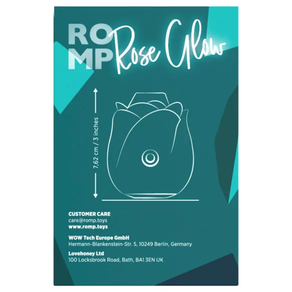 ROMP Rose Glow - luftvågs-klitorisstimulator (blå)
