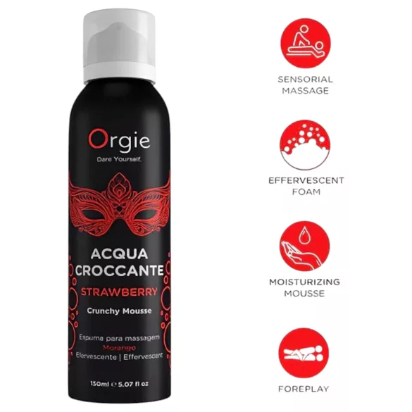 Orgie - massage mousse - jordgubb - 150ml