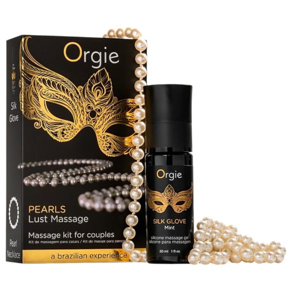 Orgie Pearls Lust - pärlhalsband & massagegel (30 ml)