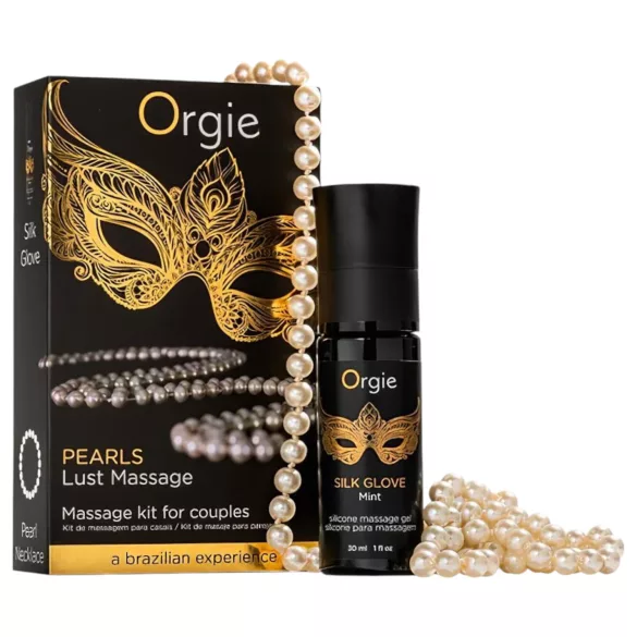 Orgie Pearls Lust - pärlhalsband med massagegel 30ml