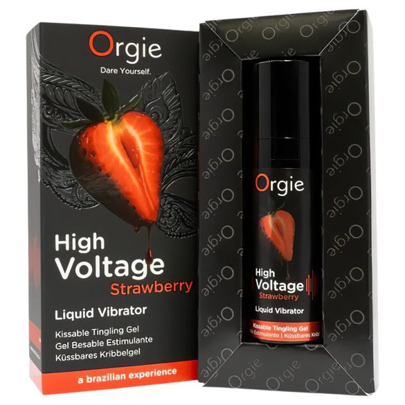 Orgie High Voltage - flytande vibrator - jordgubb - 15ml