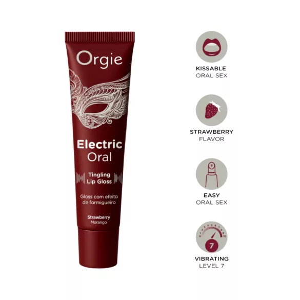 Orgie Electric Oral - pirrande läppglans - jordgubb (10 ml)