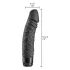 Baseks - verklighetstrogen stavvibrator (svart) - 19 cm