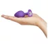 Baseks - silikons analplugg med kristall (lila) - 8 cm