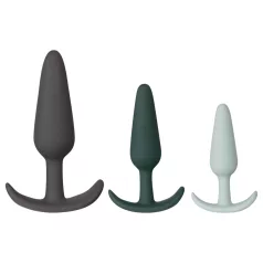 Amaysin - silikon analpluggsset (svart och grön) - 3 st