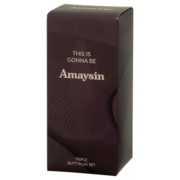 Amaysin - silikon analpluggsset (svart och grön) - 3 st