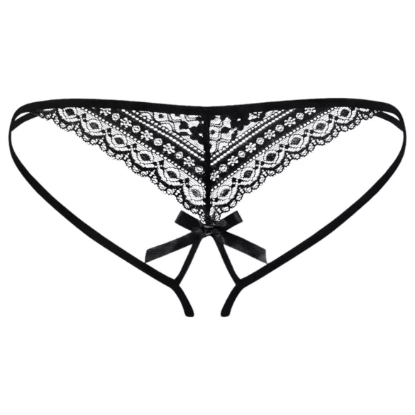 Obsessive - stringtrosa dam dubbelband - svart - L/XL