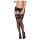 Obsessive 810-STO-1 - breda spetsstrumpor - svart - L/XL