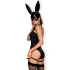 Obsessive - kanindräkt dam - sexig bunny kostym - svart