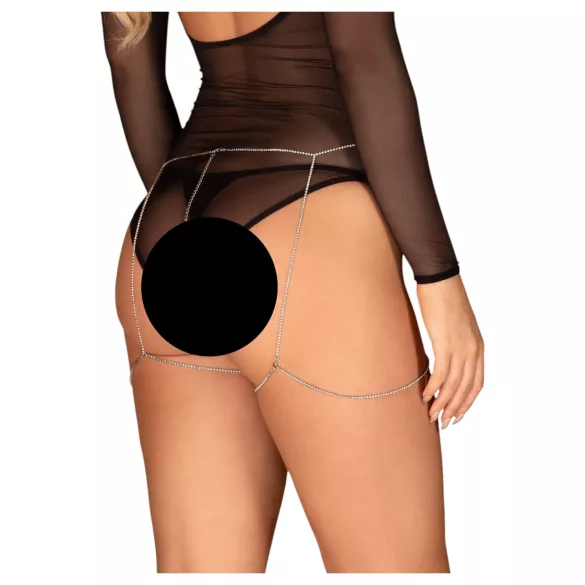 Obsessive Bijou 905 - smyckeskroppssele (silver) - S-L