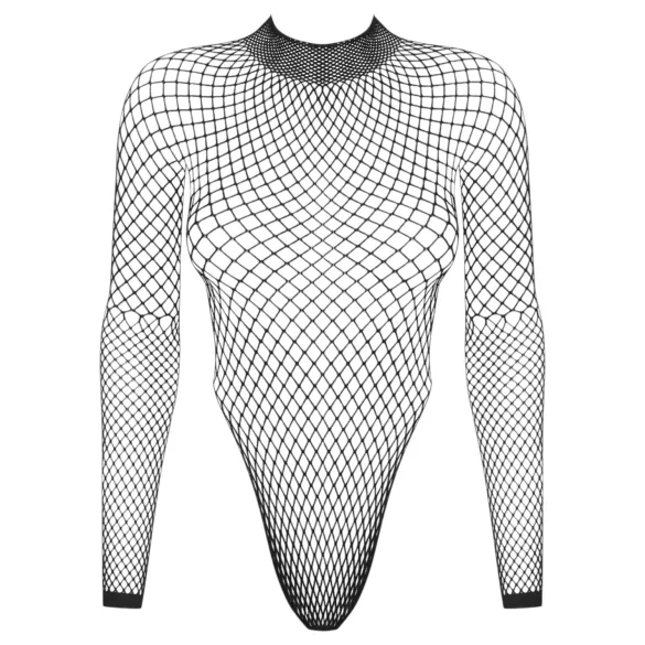 Obsessive - svart nätkropp med lång ärm (S-L)