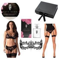   Obsessive Wonderia - underklädespresentkit - 6 delar (svart)
