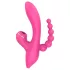 Erospace Sweet Play - G‑punktvibrator med analsond och sugfunktion (rosa)