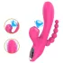 Erospace Sweet Play - G‑punktvibrator med analsond och sugfunktion (rosa)