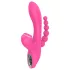 Erospace Sweet Play - G‑punktvibrator med analsond och sugfunktion (rosa)