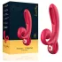 Sweet Play - rabbitvibrator med klitorisstimulans - silikon röd