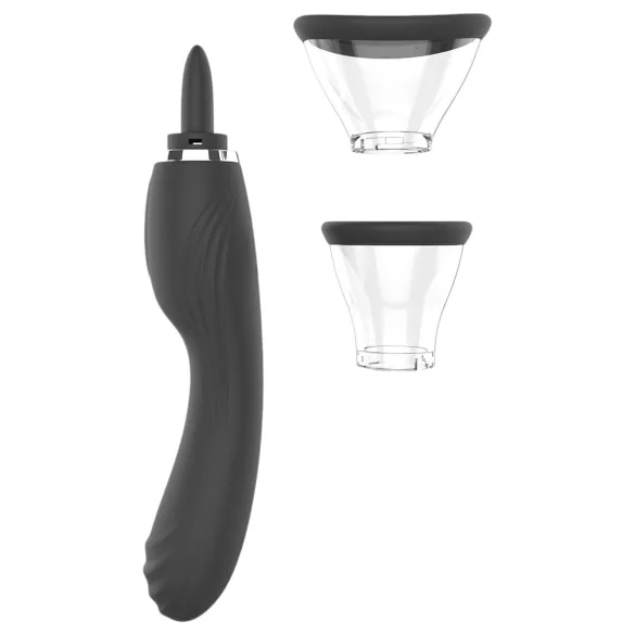 Erospace Sweet Play - 2-i-1 klitorisstimulator med tunga och sug (svart)