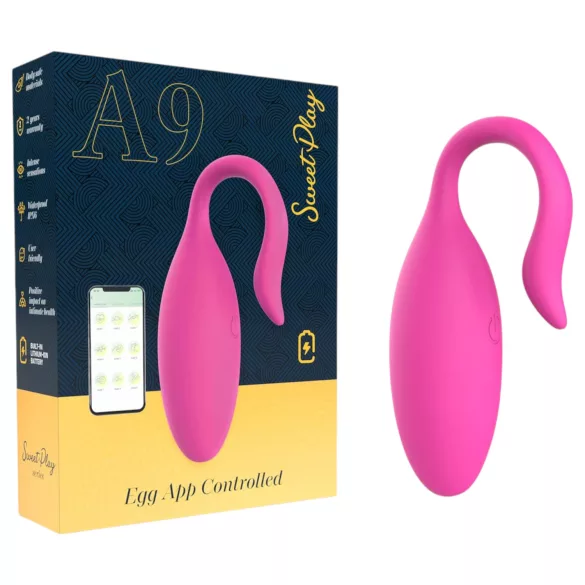 Erospace Sweet Play - bärbart, appstyrt vibroägg (rosa)