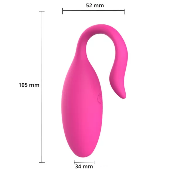 Erospace Sweet Play - bärbart, appstyrt vibroägg (rosa)