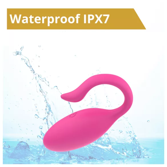 Erospace Sweet Play - bärbart, appstyrt vibroägg (rosa)