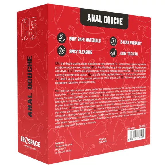Erospace Wild Play - analdusch (svart)