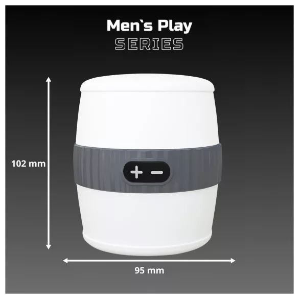 Erospace Men's Play - diskret vibrerande masturbator för män (vit)